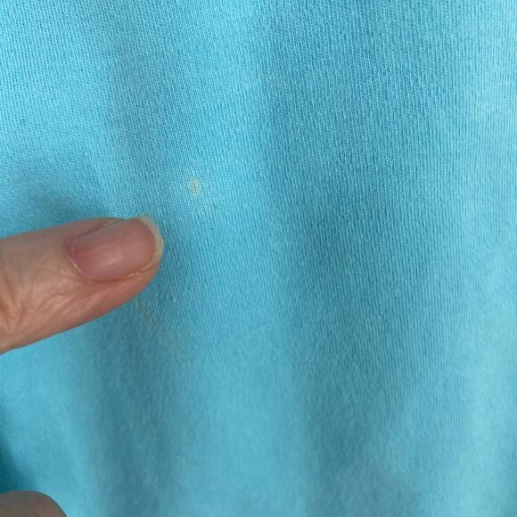 Lilly Pulitzer Polo Women’s Small Teal Vintage Coastal Embroidered Palm Tree - Picture 4 of 7